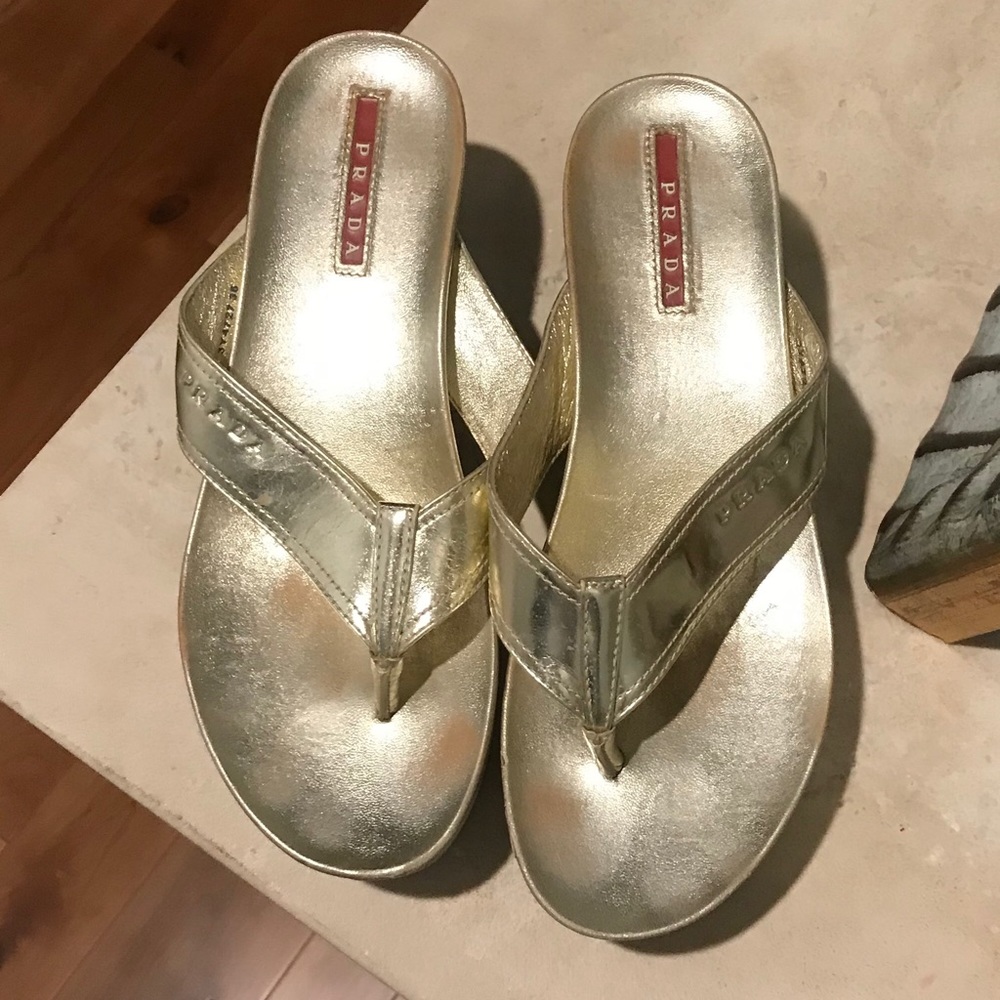 Prada wedge Flip Flops